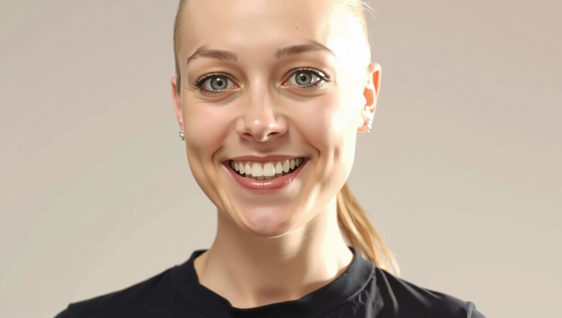 Subtle background image of a happy, healthy person, soft focus, no text.